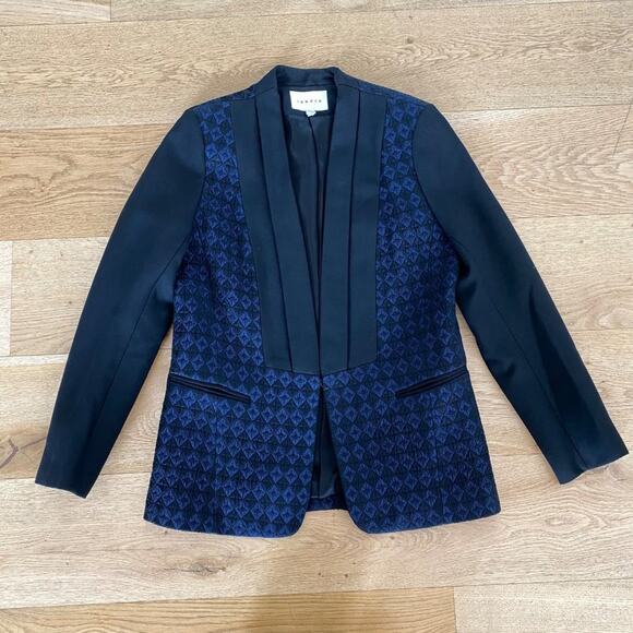 Sandro Emporio Blazer in Black and Blue - Picture 1 of 5